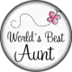 (image for) Snap Glass Jewelry - World's Best Aunt