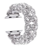 (image for) Silver Apple CZ Stretch Band 38mm 40mm 41mm