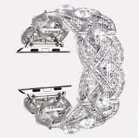 (image for) Silver Apple CZ Stretch Band 38mm 40mm 41mm