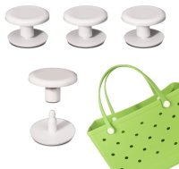 (image for) 4 pack Beach Bag Replacement Rivet Buttons White for Handle Strap Compatible with Bogg Bags & Our Bags