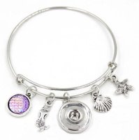 (image for) Snap Jewelry Wire Expandable Bangle - Mermaid, Seashell, &...