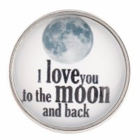 (image for) Snap Glass Jewelry - I love you to the Moon & Back