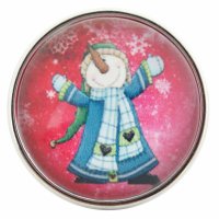 (image for) Snap Glass Jewelry - Snowman Winter Wonderland