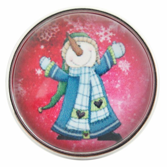 (image for) Snap Glass Jewelry - Snowman Winter Wonderland - Click Image to Close