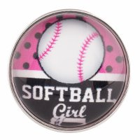 (image for) Snap Glass Jewelry - Sport Softball Girl