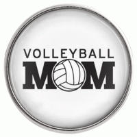 (image for) Snap Glass Jewelry - Sports Volleyball Mom