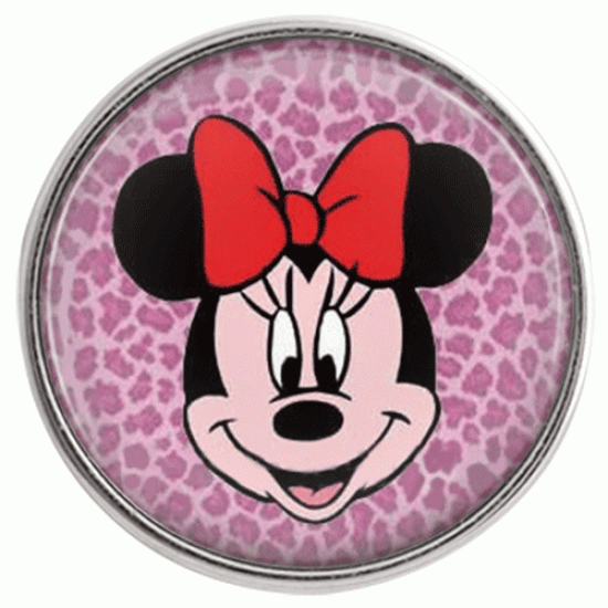 (image for) Snap Glass Jewelry - Cartoon Minnie - Click Image to Close