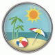 (image for) Snap Glass Jewelry - Beach Palm Trees