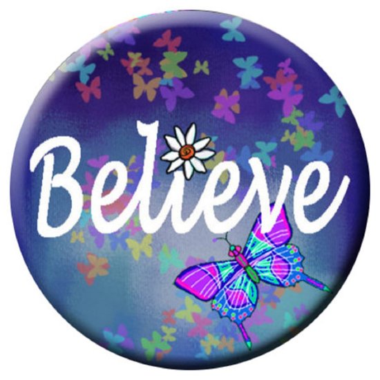 (image for) Snap Jewelry Enamel Ceramic - Believe - Click Image to Close