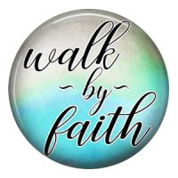 (image for) Snap Jewelry Enamel Ceramic - Walk by Faith