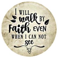 (image for) Snap Jewelry Enamel Ceramic - I Will walk By Faith even when I