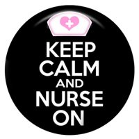 (image for) Snap Jewelry Enamel Ceramic - Medical Keep Calm & Nurse On