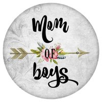 (image for) Snap Jewelry Enamel Ceramic - Mom of Boys