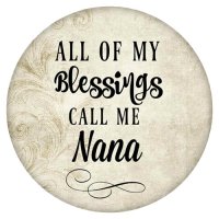 (image for) Snap Jewelry Enamel Ceramic Nana - All my Blessings call me Nana