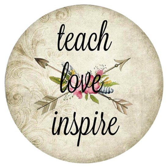 (image for) Snap Jewelry Enamel Ceramic - Teach Love Inspire - Click Image to Close