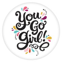 (image for) Snap Jewelry Enamel Ceramic - You Go Girl