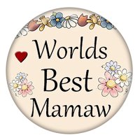 (image for) Snap Jewelry Enamel Ceramic - Mamaw World's Best Mamaw