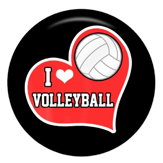 (image for) Snap Jewelry Enamel Ceramic - Sports Volley Ball - Click Image to Close