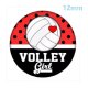 (image for) Snap Jewelry Volleyball Girl Ceramic Enamel 18-20mm