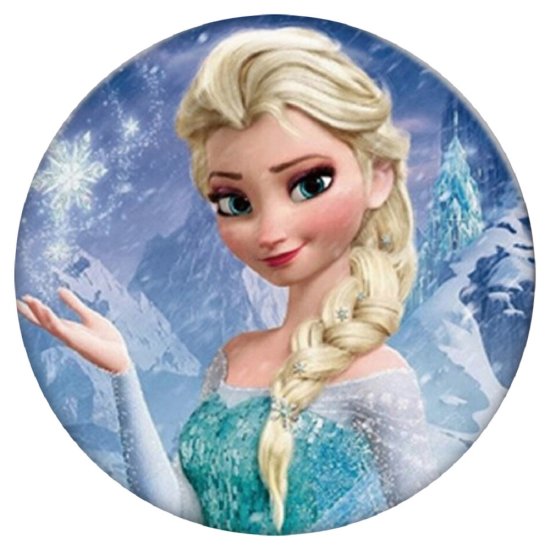 (image for) Snap Jewelry Enamel Ceramic Frozen Elsa Cartoon Movie Character - Click Image to Close