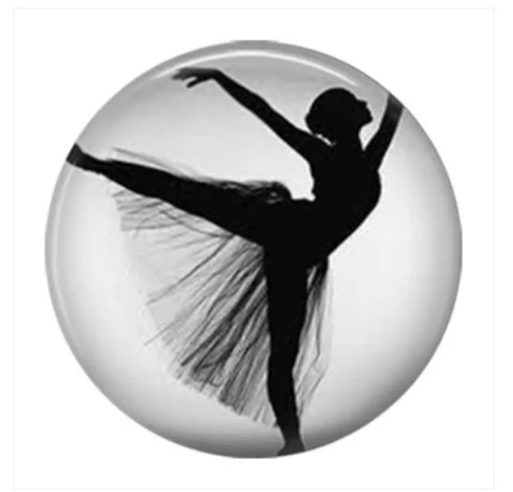 (image for) Snap Jewelry Enamel Ceramic - Dancer - Click Image to Close