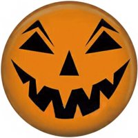 (image for) Snap Jewelry Enamel Ceramic - Halloween Orange Jack-O-Lantern