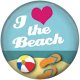 (image for) Snap Jewelry Enamel Ceramic - I Love The Beach, Ball, Flip Flops