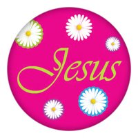 (image for) Snap Jewelry Enamel Ceramic - Jesus in script