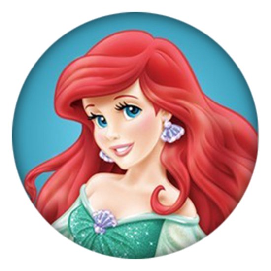 (image for) Snap Jewelry Ceramic Ariel Cartoon Princess fits Ginger Snaps - Click Image to Close