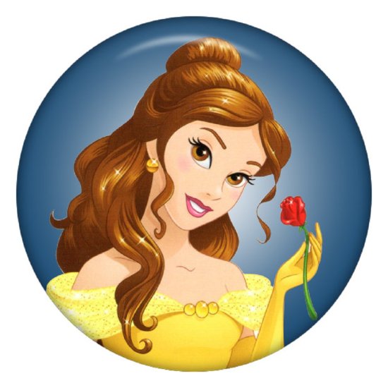 (image for) Snap Jewelry Ceramic Belle Cartoon Princess fits Ginger Snaps - Click Image to Close