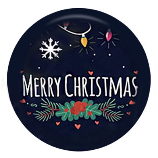 (image for) Snap Jewelry Enamel Ceramic - Merry Christmas Night Scene - Click Image to Close