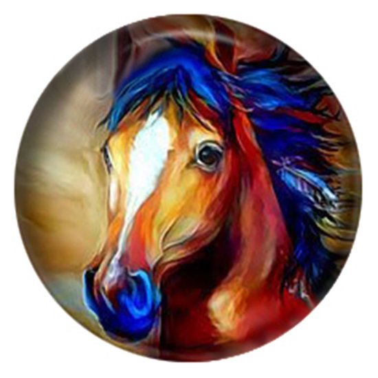 (image for) Snap Jewelry Enamel Ceramic - Horse - Click Image to Close