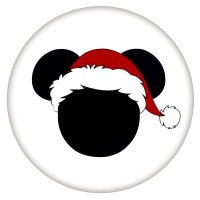 (image for) Snap Jewelry Enamel Ceramic - Christmas Hat Mickey Mouse