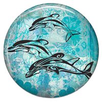 (image for) Snap Jewelry Enamel Ceramic - Dolphins