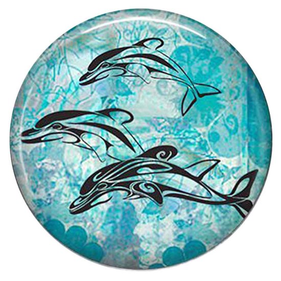 (image for) Snap Jewelry Enamel Ceramic - Dolphins - Click Image to Close