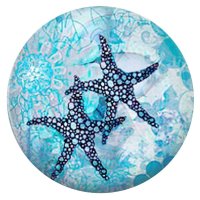 (image for) Snap Jewelry Enamel Ceramic - Starfish in Blue