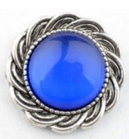 (image for) Snap Jewelry Cat's Eye Blue Scroll Halo