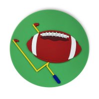 (image for) Football Goal Post Round Bag Charm Compatible for Bogg, Simply Southern & Other Major Brands