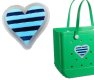 (image for) Blue Heart Bag Charm Compatible for Bogg, Simply Southern & Other Major Brands