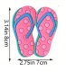 (image for) Flip Flops Pink Bag Charm Compatible for Bogg, Simply Southern & Other Major Brands