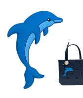 (image for) Dolphin Bag Charm for Our Beach Bags Jumbo Charms Compatible for Bogg, Simply Southern