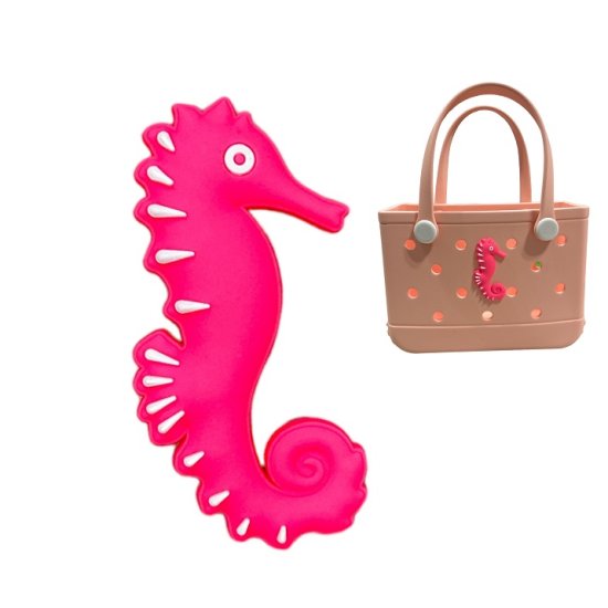 (image for) Seahorse Pink Bag Charm Compatible for Bogg, Simply Southern & Other Major Brands - Click Image to Close