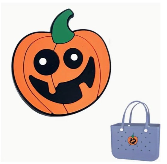 (image for) Pumpkin Bag Charm Compatible for Bogg, Simply Southern & Other Major Brands - Click Image to Close