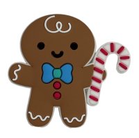 (image for) Gingerbread Man Christmas Bag Charm Compatible for Bogg, Simply Southern & Other Major Brands