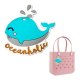 (image for) Whale Oceanholic Bag Charm Compatible for Bogg, Simply Southern & Other Major Brands