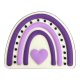 (image for) Rainbow Purple Bag Charm Compatible for Bogg, Simply Southern & Other Major Brands