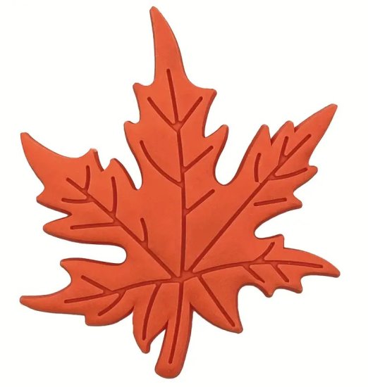 (image for) Orange Leaf Leaves Bag Charm Compatible for Bogg, Simply Southern & Other Major Brands - Click Image to Close