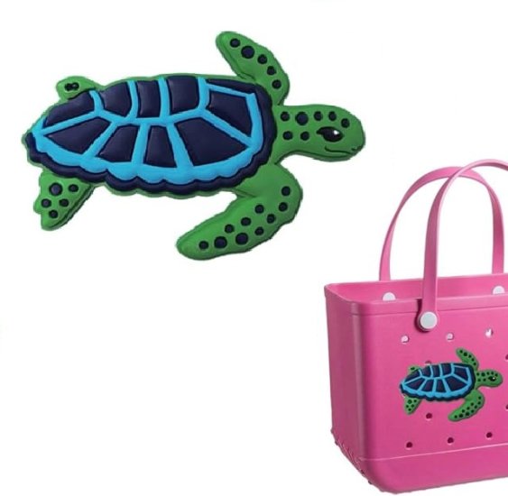 (image for) Sea Turtle Bag Charm Compatible for Bogg, Simply Southern & Other Major Brands - Click Image to Close