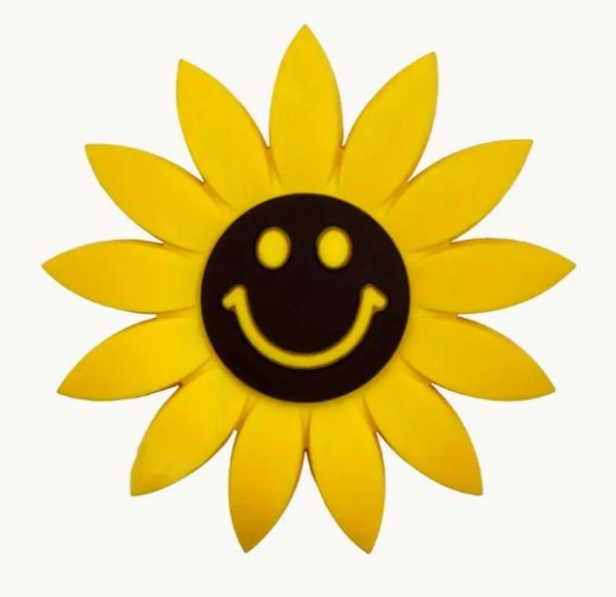 (image for) Smiling Sunflower Bag Charm Compatible for Bogg, Simply Southern & Other Major Brands - Click Image to Close