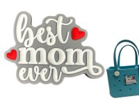 (image for) Best Mom Ever Bag Charm Compatible for Bogg, Simply Southern & Other Major Brands